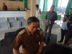 Wakil walikota Serang Subadri Usuludin saat meninjau RS Kota Serang