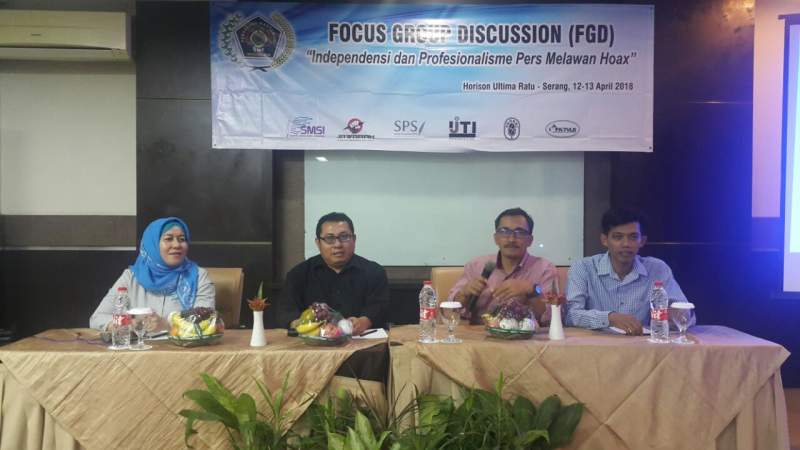 Wartawan Banten Gelar FGD Bahas Pers dan Hoax