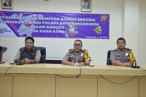 Sambut Asian Games, Polisi di Tangerang Dilatih Bahasa Inggris