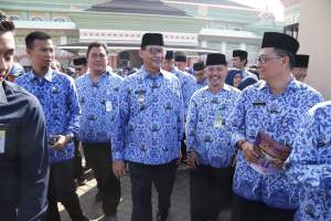 Gubernur Banten Wahidin Halim usai apel Peringatan SUmpah Pemuda.