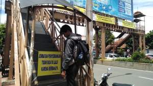 Banyak Lubang dan Berkarat, Dishub Kota Serang Tutup JPO di Kota Serang