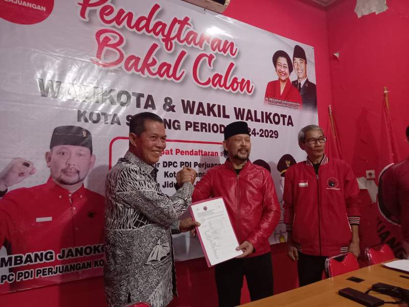 Pilkada 2024, Syafrudin Ambil Formulir Pendaftaran Cawalkot ke PDIP Kota Serang, Bambang Janoko Ngarep Berjodoh
