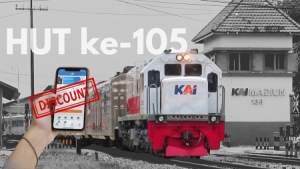 Tiket kereta api memberi diskon dalam rangka HUT ke-105 Kota Madiun. (Foto: katadata) Ilustrasi: Aisyah/db