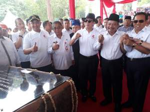 Menteri Hukum dan HAM Yasonna Laoly saat peresmian Lapas Ciangir, Legok, Kabupaten Tangerang.