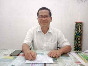 Ketua DPC partai Gerindra Kabupaten Serdang Bedagai, Budi.