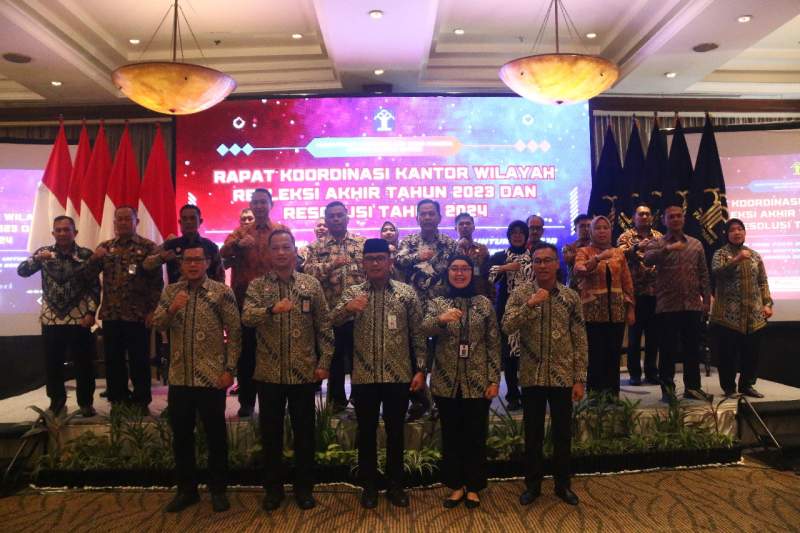 19 Satuan Kerja Kemenkumham Banten Tandatangani Komitmen Bersama Pelaksanaan Rencana Kerja 2024