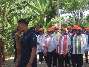 Ibu Negara RI saat mengunjungi Kota Serang di Kampung Kenari, Kelurahan Kasunyatan, Kecamatan Kasemen Kota Serang