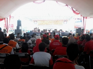KPU Kabupaten Serang Gelar Kampanye Damai Di Lapangan Ambon