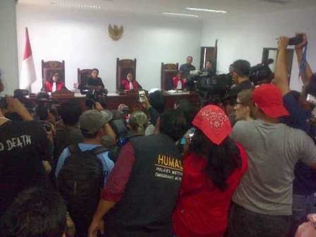 Suasana sidang Sergie di Pengadilan Kota Tangerang