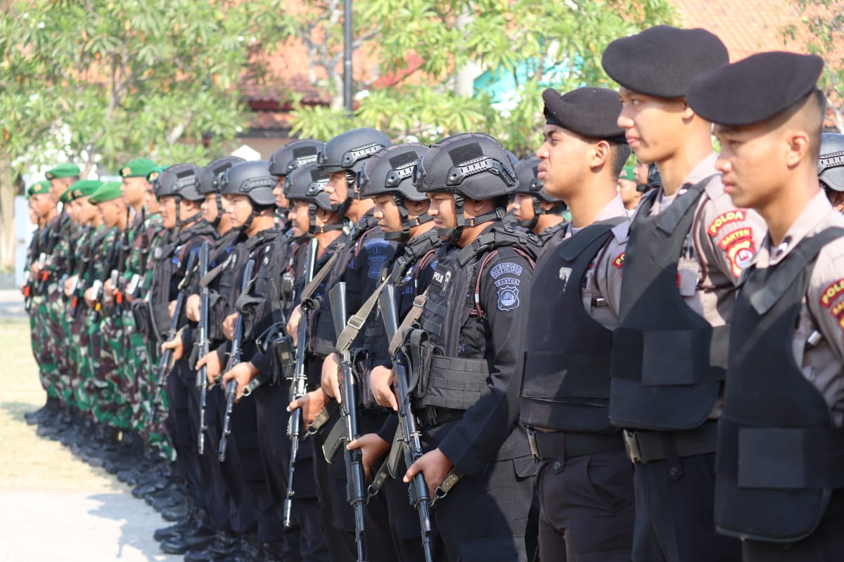 Kapolda Banten dan Danrem 064MY Gelar Apel Pam VVIP Kunker Wapres RI 2