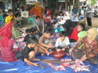 suasan Qurban Di SDN Pondok Kacang Barat 03 Pondok Aren