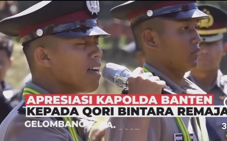 Viral Sosok Polisi Polda Banten Asal Kronjo Lantunkan Al Quran di Depan Kapolda1