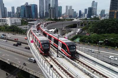 Ilustrasi LRT Jabodebek.