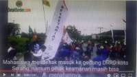 "Aje Kendor Makin Loyo" Teriak Pendemo saat HUT Kota Serang ke 13