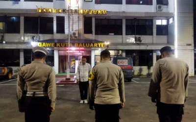 Anggota Polsek Balaraja Gelar Pengamanan Sispam Mako