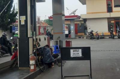 Penampakan SPBU di Daerah Pondok Cabe, Pamulang