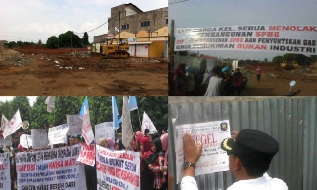 Warga Serua tetap menolak Keberadaan SPBG tersebut namun hingga saat ini Perijinan dan pekerjaan tetap berjalan