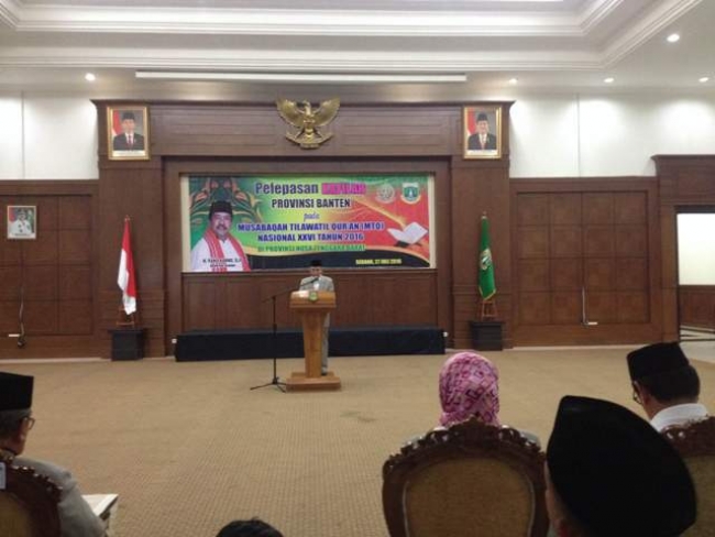 Gubernur Banten : Khafilah Banten agar memiliki Ciri Khas pada seragam untuk mengikuti MTQ ke 26 di NTB