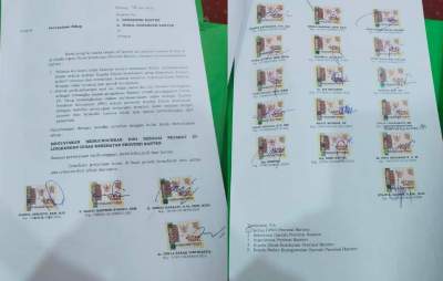Surat mengundurkan Pejabat di dinas kesehatan Banten