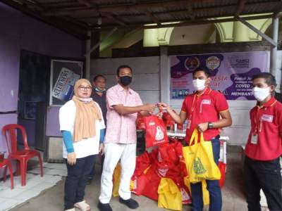 Jelang PSBB, SMSI dan PWI Kota Tangerang Gandeng Alfamart Bantu Wartawan