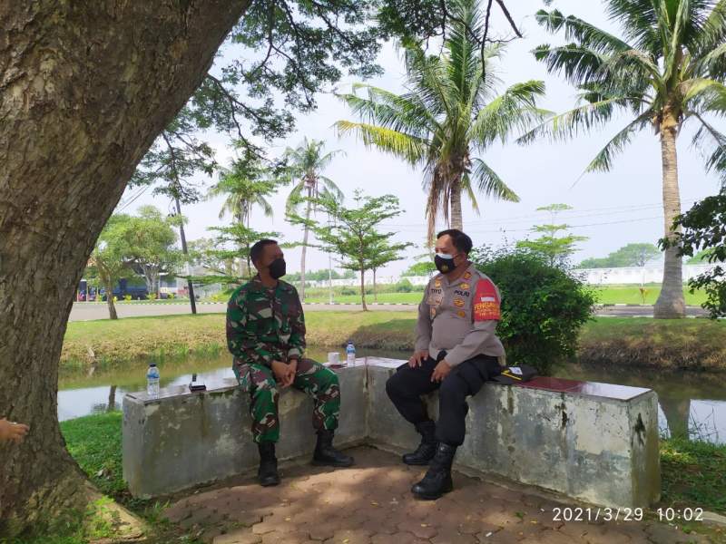 Jalin Sinergitas TNI Polri, Kapolsek Mauk Kunjungi Sat Radar 211