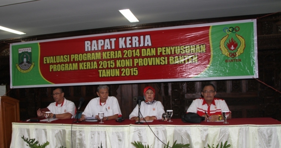 Rapat Kerja (Raker) KONI Banten, di Hotel Villa Marina, Anyer, Kabupaten Serang