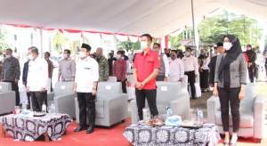 Suasan launching Gedung Juang 45 di Alun-Alun Kota Serang.