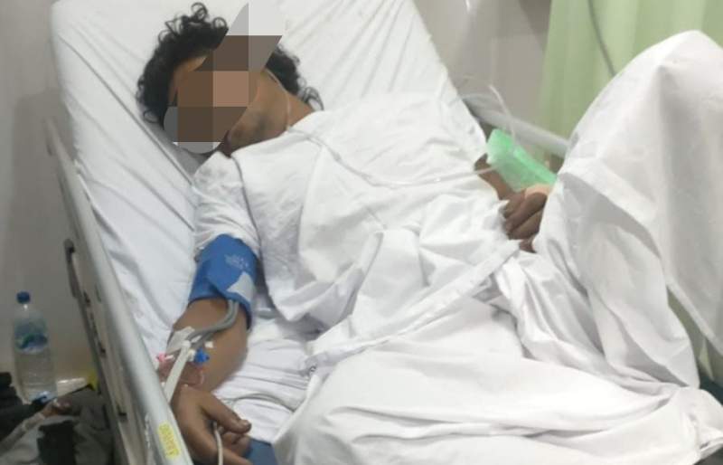 korban yang dikeroyok preman.