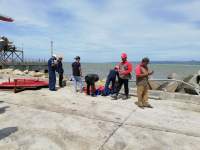 Lokasi kejadian jatuhnya nahkoda kapal tingkang milik PT Cemindo Gemilang.