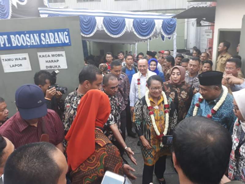 Kunjungi PT Boosan Sarang, Menteri PPA Apresiasi Perempuan Bisa Berkarya