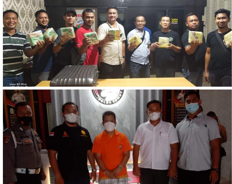 Satnarkoba Polres Batu Bara sita 11 Kg narkoba.(istimewa).