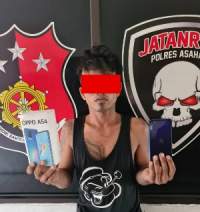 tersangka maling smartphone di Asahan ditembak kakinya.