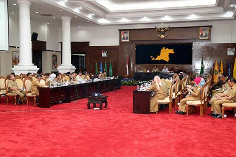 Rapat Koordinasi Rencana Aksi KPK di Pendopo Gubernur Banten KP3B, Serang.