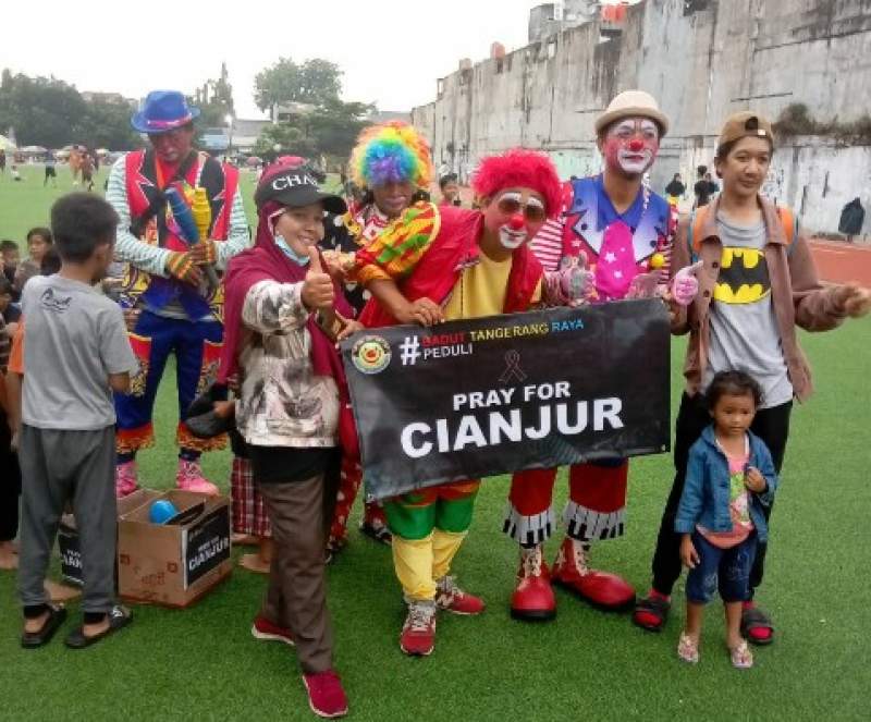 Peduli Bencana Cianjur, Komunitas Badut Batara Galang Dana