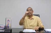 Ketua KONI Kabupaten Tangerang Eka Wibayu mengapresiasi penyelenggaraan Liga Pelajar Taekwondo Piala Bupati Tangerang. (ISTIMEWA)