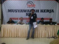 Haryudi, Ketua FWHB Terpilih dam Muker V FWHB,sabtu (27/10)