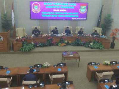 Rapat paripurna DPRD Kabupaten Tangerang.