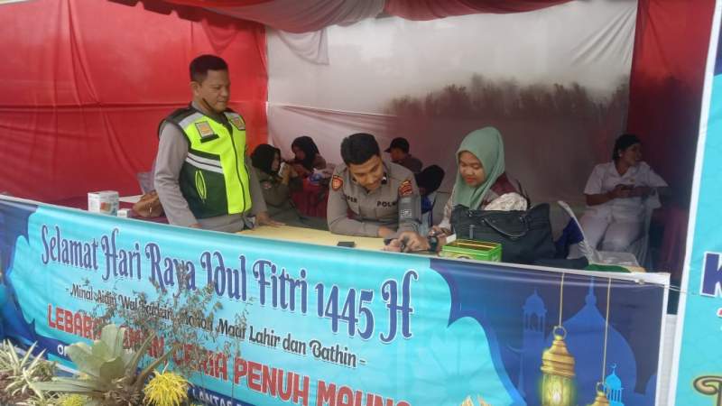 Polres Tanjungbalai Cek Kesehatan Personel Pos PAM Ketupat Toba 2024