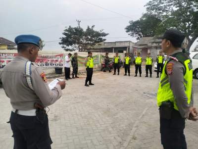 Kapolsek Kronjo Pimpin Apel Pengamanan Pilkades