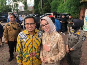 Ketua Dewan Dekrasnasda, Raden Roro Truetami Ajeng Soediutomo bersama Wakil Walikota Tangsel, Pilar Saga Ichsan