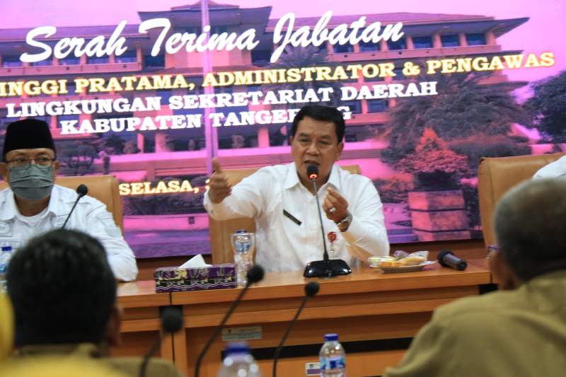Sekda Hadiri Sertijab di Lingkungan Pemkab Tangerang