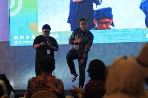 Andika Promosikan Brand Lokal, Tunjukkan Sepatu Buatan Kota Serang di ICCF Riau