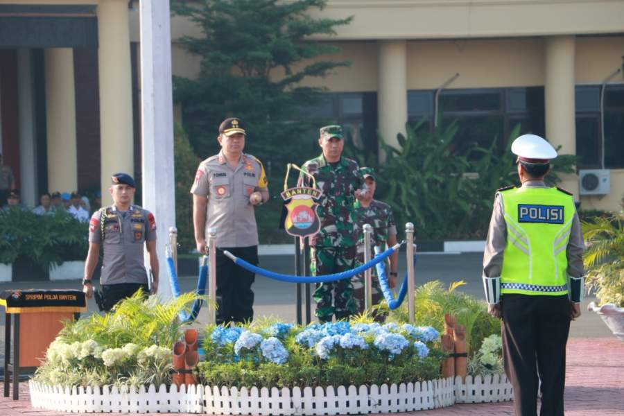 Polda Banten Gelar Apel Konsolidasi Dan Persiapan Pengamanan Sidang Di MK