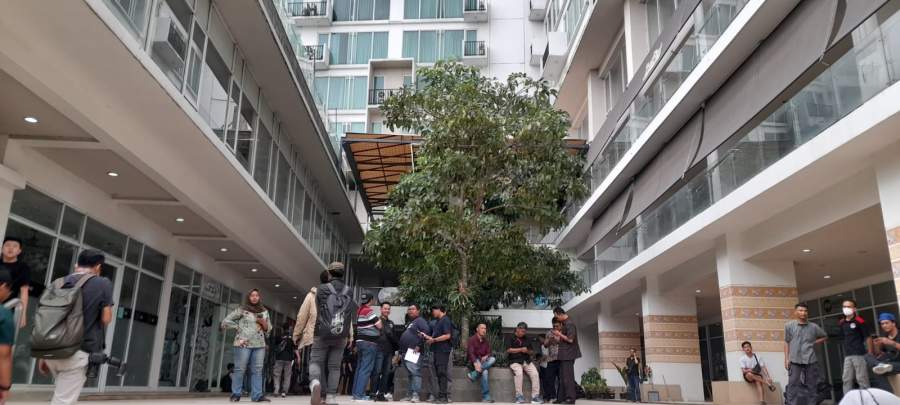 Apartemen Tree Park BSD Serpong, lokasi penggerebekan prosuksi narkoba jenis tembakau sintetis yang dilakukan tersangka MA di lantai 28 apartemen tersebut.