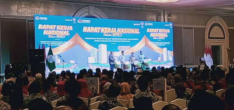 Menteri ATR/BPN, Hadi Tjahjanto dalam pembukaan Rakernas Kementerian ATR/BPN di Jakarta, Selasa (7/3/2023).