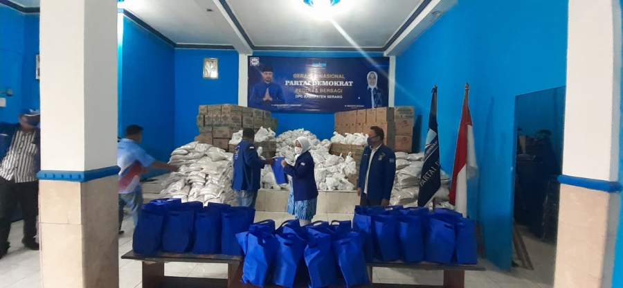 Intruksi AHY, Demokrat Kabupaten Gelontorkan 600 Paket Sembako