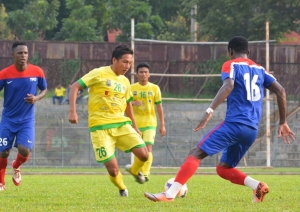 Cilegon United saat mengadakan pertandingan melawan legiun asing di Stadion Krakatau Steel