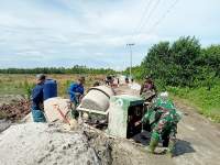 Progres Pengerjaan Cor Beton Jalan di Desa Silo Baru Sudah Capai 85 Meter