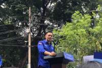 Ketua Umum DPP Partai Demokrat, Agus Harimurti Yudhoyono atau AHY saat memberi pernyataan di kantor DPP Partai Demokrat, Jakarta, Senin (3/4/2023).