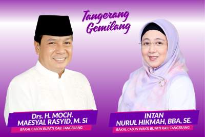 Paslon Bupati Tangerang Maesyal - Intan Daftar ke KPU Besok